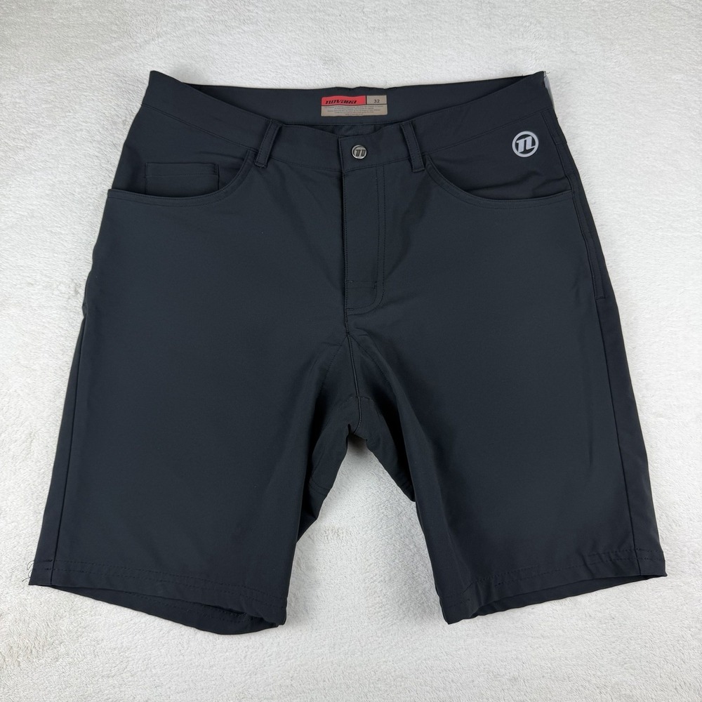 Novara Men's Cycling Shorts Black Built In Padding Size 32, Snap Button Pockets